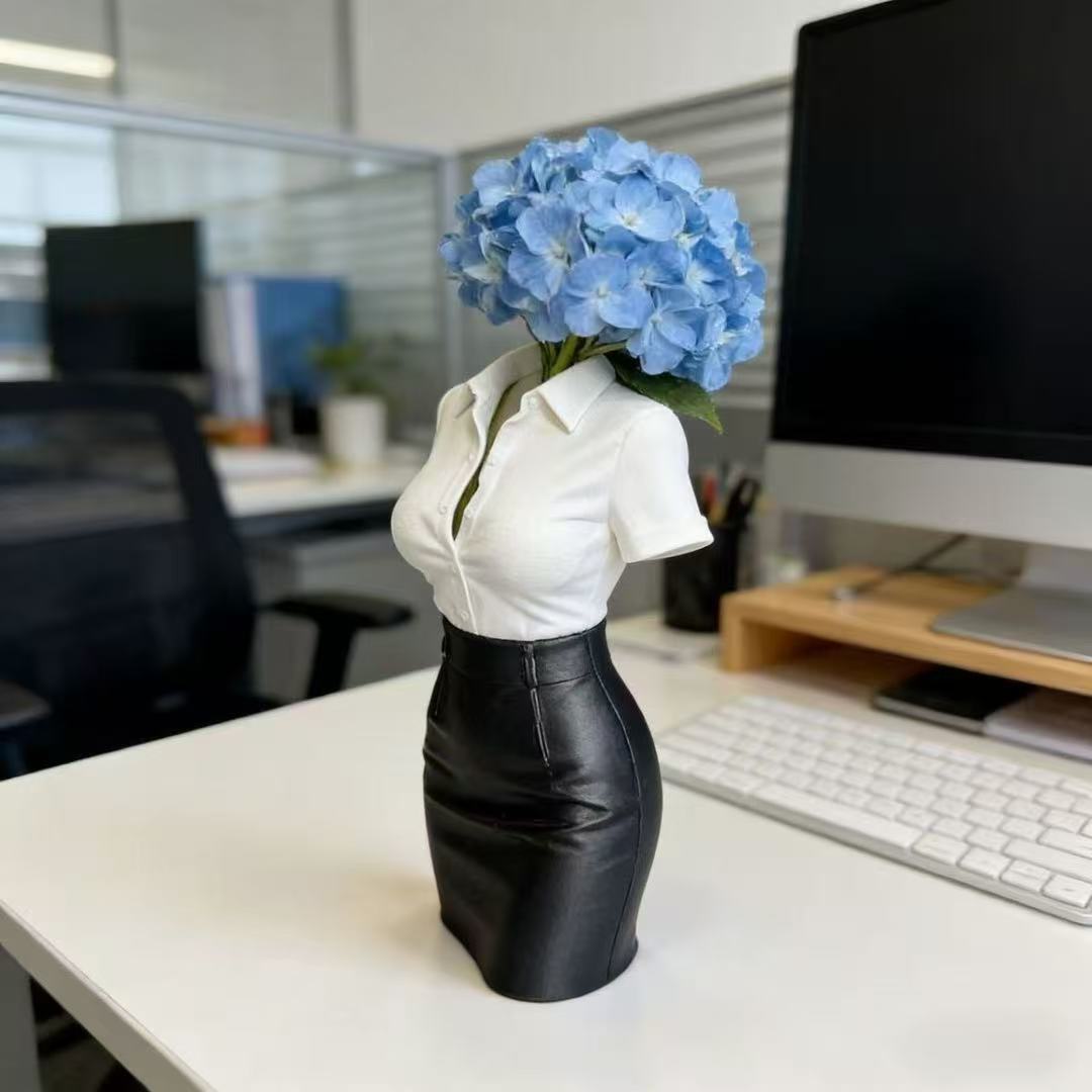3D Printing Pot - 3DプリントされたセクシーなOLボディの花瓶、クリエイティブな胸像彫刻フラワーポット、ユニークな家の装飾、リビングルームや寝室用のデスクトップオーナメント