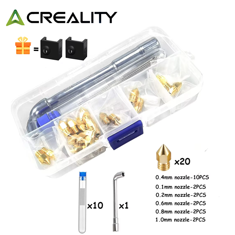 3D Printer Nozzle Brass - CREALITY 20 個 MK8 真鍮ノズル 0.2/0.4/0.6/0.8/1.0MM