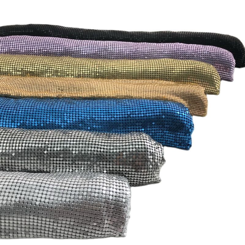 3D Printing On Fabric - ゴールドアルミ金属スパンコール生地,DIYミシンパーティークロス75x45cm