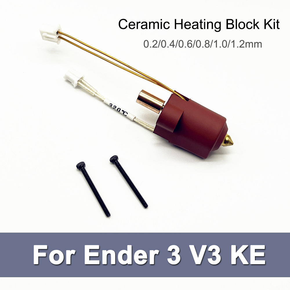 3D Printer Nozzle Brass - Ender 3 V3 KE用ホットエンド、セラミックヒートブロックキット、ノズル、ホットエンドソック、Creality Ender 3V3