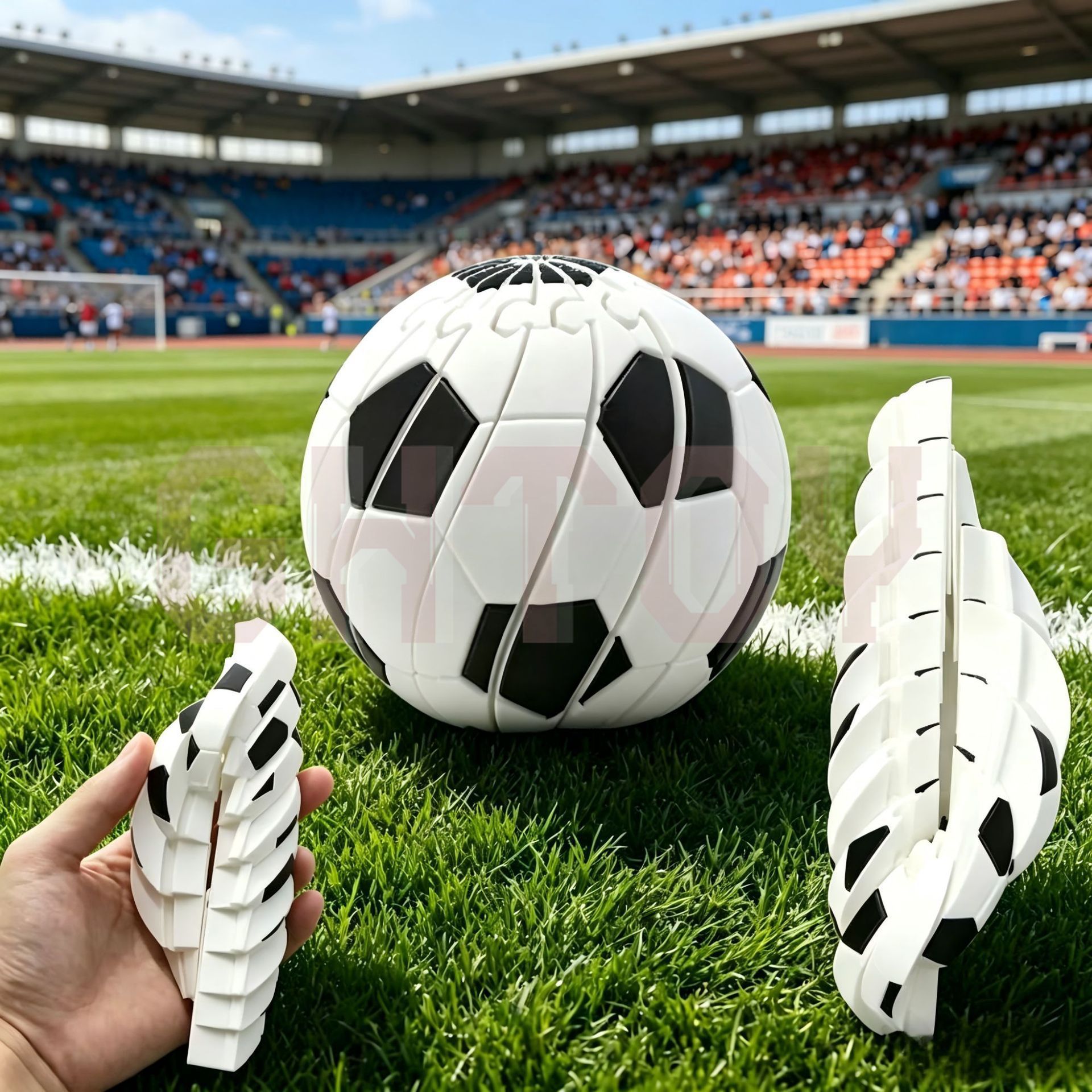 3D Printing Desk - 3Dプリント変形サッカーボールフィジェットトイ ツイストストレス解消サッカーデスクオーナメント 減圧おもちゃ スポーツお土産ギフト