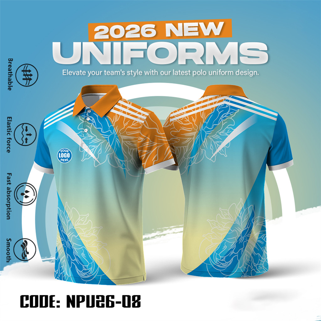 3D Printing On Fabric - 無料カスタム2026新ユニフォームポロシャツ全面昇華プリント無料ロゴ・テキスト入り通気性抜群伸縮性速乾性滑らかな生地