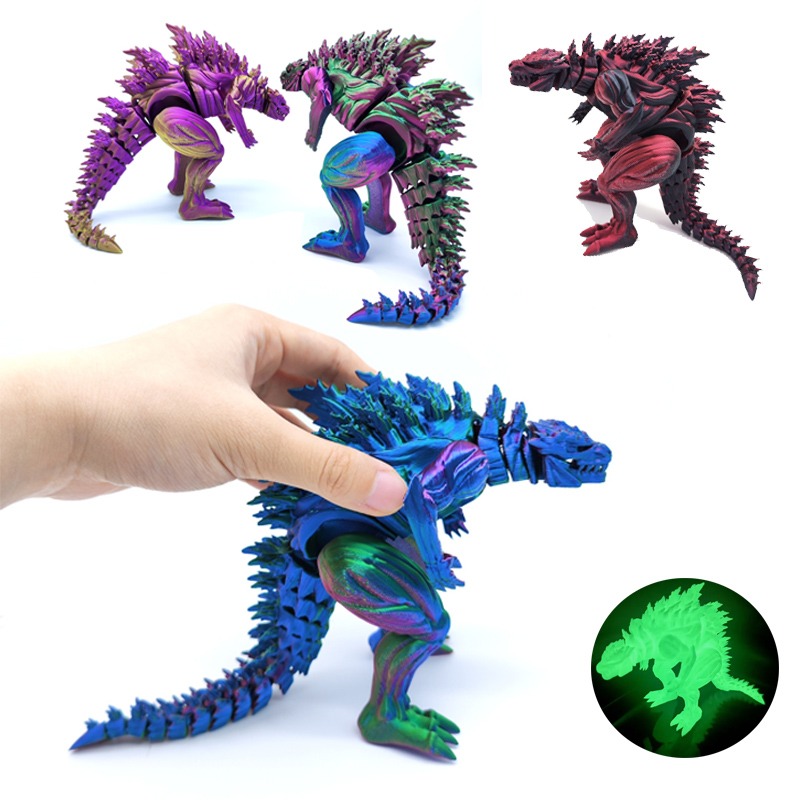 3D Printing Drawing - 3D 印刷筋肉恐竜アクションフィギュアミニおもちゃモンスターフィギュア関節可動関節フィギュアデスクトップ装飾品キッズギフト
