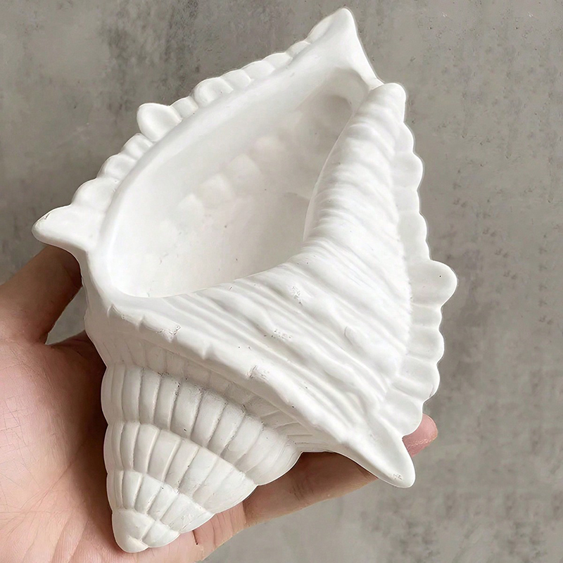 3D Printing Pot - DIY 3D 巻貝型シリコーンキャンドルモールド多肉植物植木鉢石膏セメントモールド樹脂石膏クラフト装飾金型家の装飾