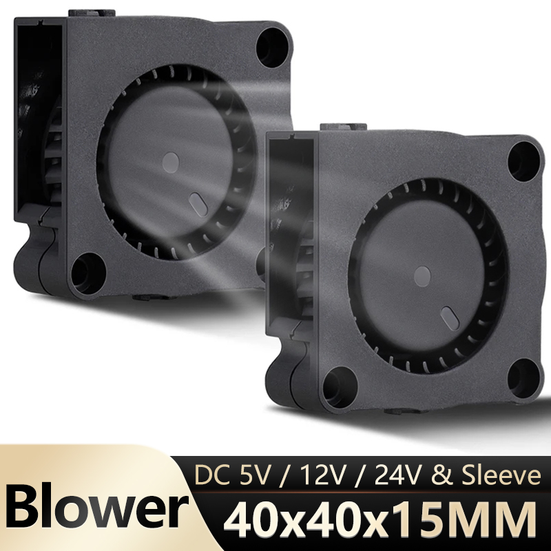 Cooling Fan 40Mm 3D - 3dプリンター用ブラシレスファン,2個,40mm,24v,12v,5v dc,40x40x15mm,ラジアル冷却,日曜大工,押出機,加湿器,4015