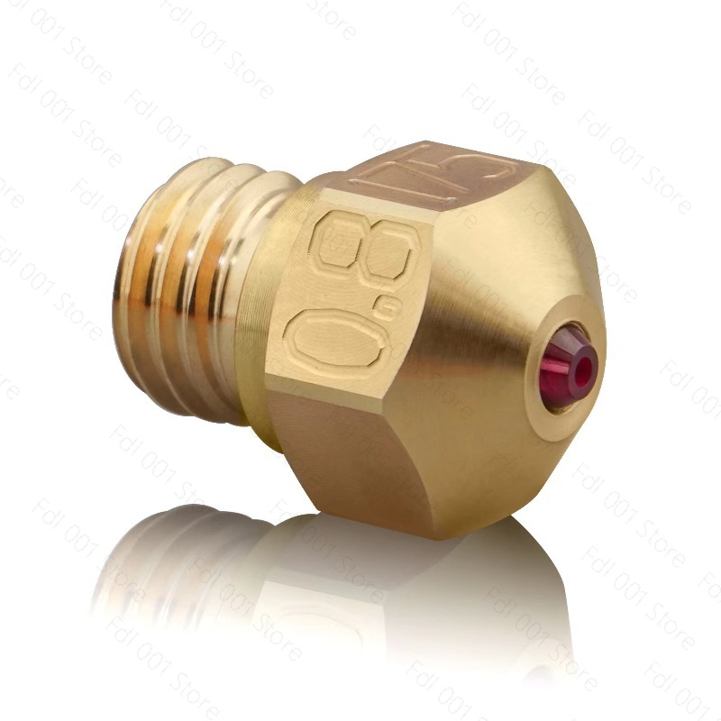 3D Printer Nozzle Brass - 超耐摩耗性ルビーノズル MK8 0.4mm 3Dプリンター用 1.75mmフィラメント真鍮ネジ