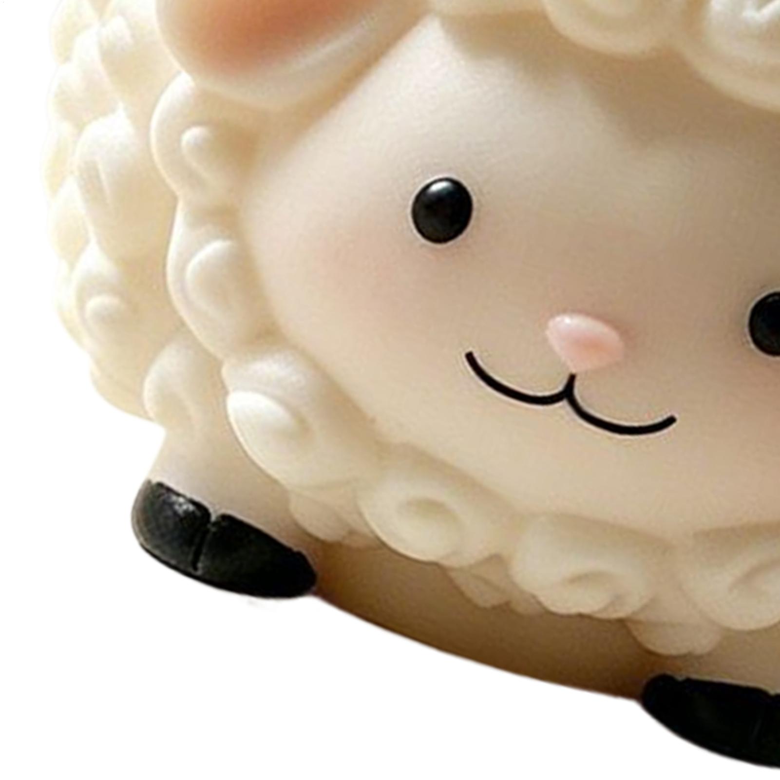 3D Printing Pot - 動物型のかわいい3Dヤギ像型、子羊型、キャンドルジャー、石膏、樹脂、粘土、コンクリート鋳造、DIYクラフト、鉢植え、ペン用