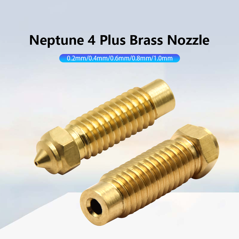 3D Printer Nozzle Brass - Neptune 4 Plus用真鍮製3Dプリンターノズル、Neptune4 Max用真鍮製高速ノズル0.2、0.4、0.8、1.0mm