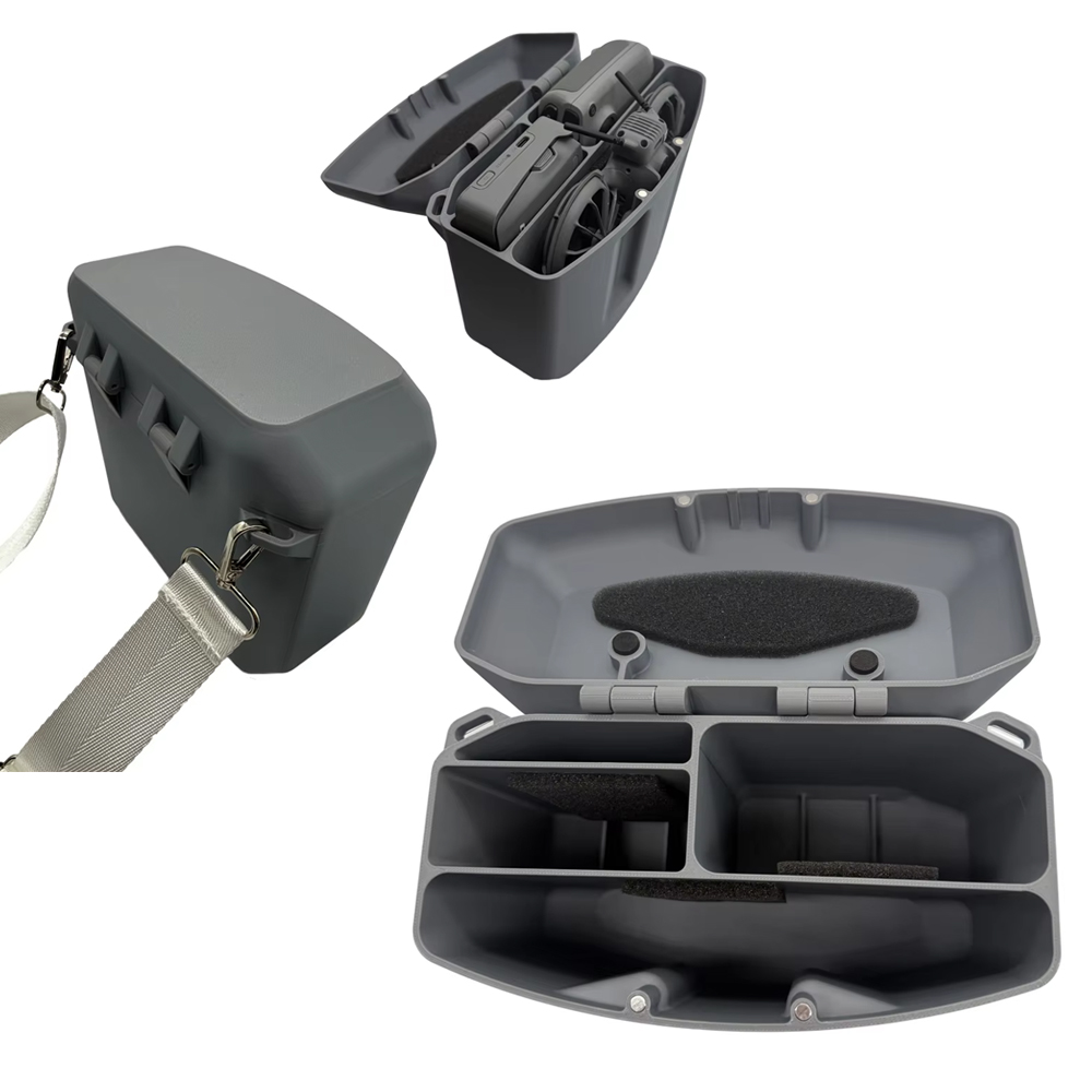 Enclosure 3D Printing - DJI Neo 2用3Dプリント製ボックス、磁気蓋付き、調整可能なストラップ、ドローンバッテリーハブとRC N3コントローラーを収納できるハードキャリングケース