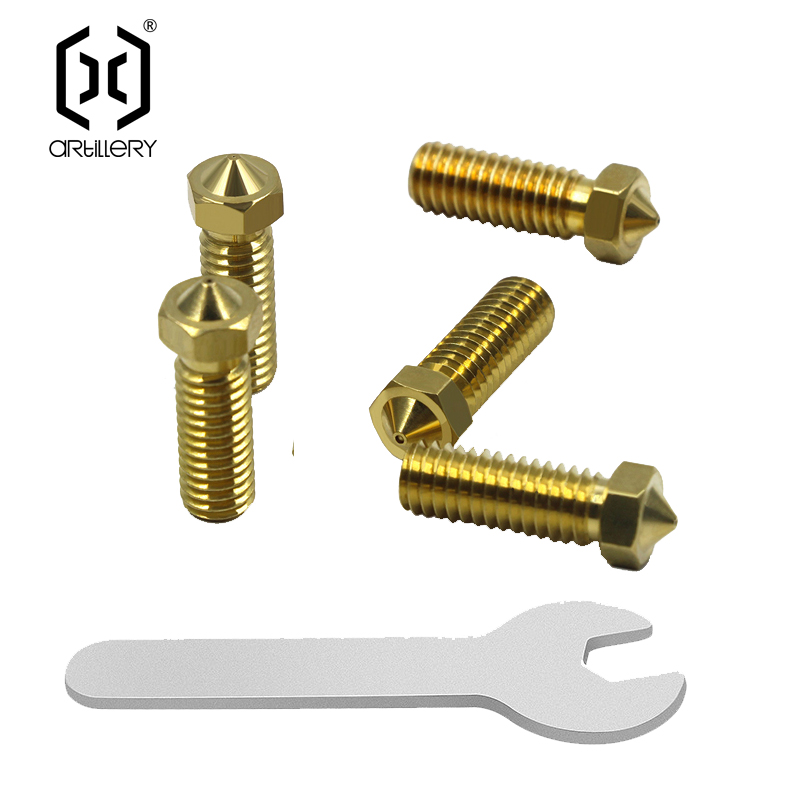 3D Printer Nozzle Brass - LEARTILY-真ちゅう製3Dプリンターキット,0.2/0.4/0.6mm,押出機用,0.8/SW-X1/SW-X2 mm