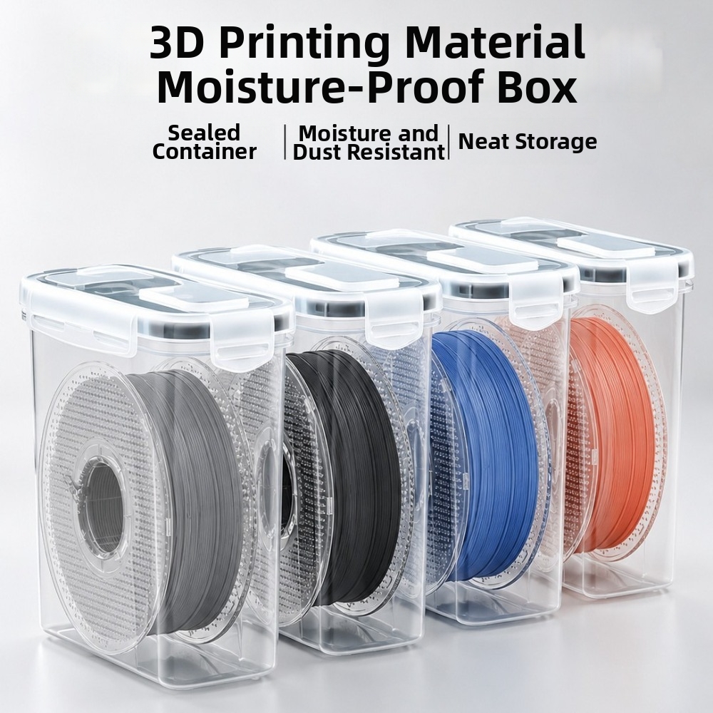 3D Printing With Pp - 透明フィラメント容器 密閉防湿 3Dプリンティング容器 防塵フィラメント収納オーガナイザー