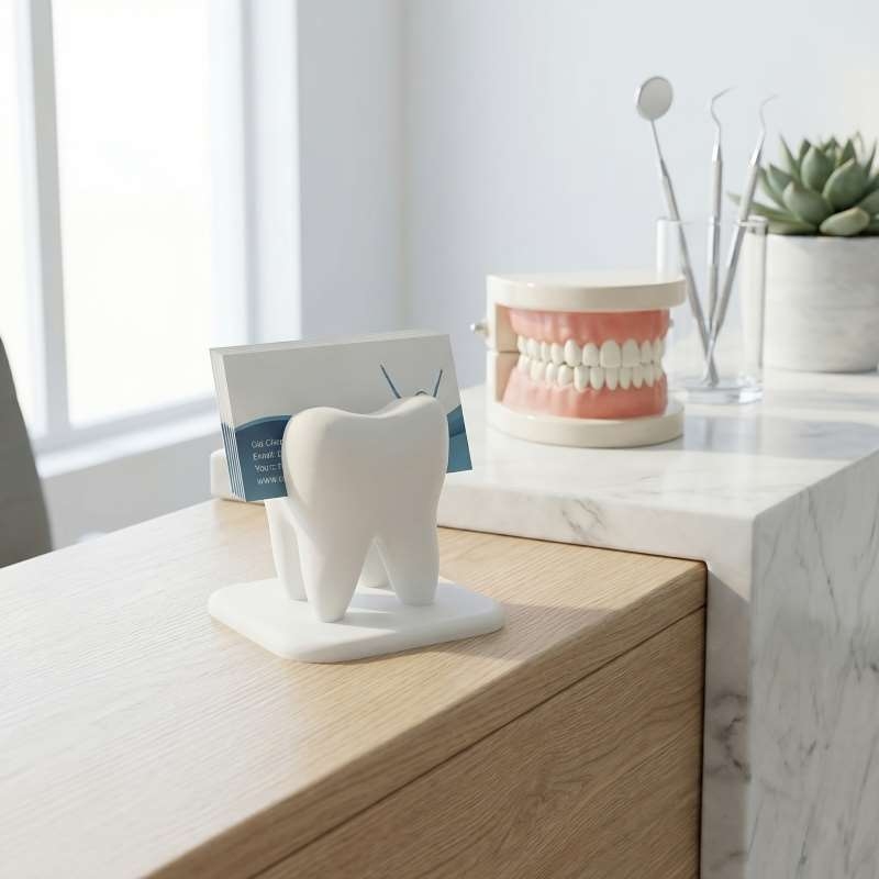 3D Printing Desk - 3Dプリント歯型名刺入れ歯科医院受付デスクディスプレイスタンドデスクトップ装飾