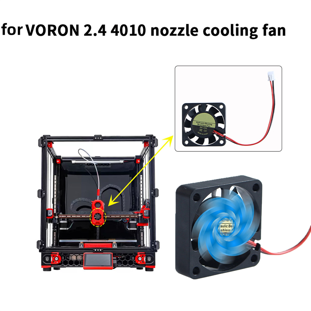 Cooling Fan 40Mm 3D - 冷却用油圧排気ファン,40x10mm, 100x40mm,24V DC,2ピン,voron 2.4用高速ファン,3Dプリンターアクセサリー,4010