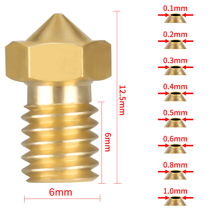 卸売 E3D V6 V5 3Dプリンターホットエンドノズル  - 3D Printer Nozzle Brass のレビューと価格