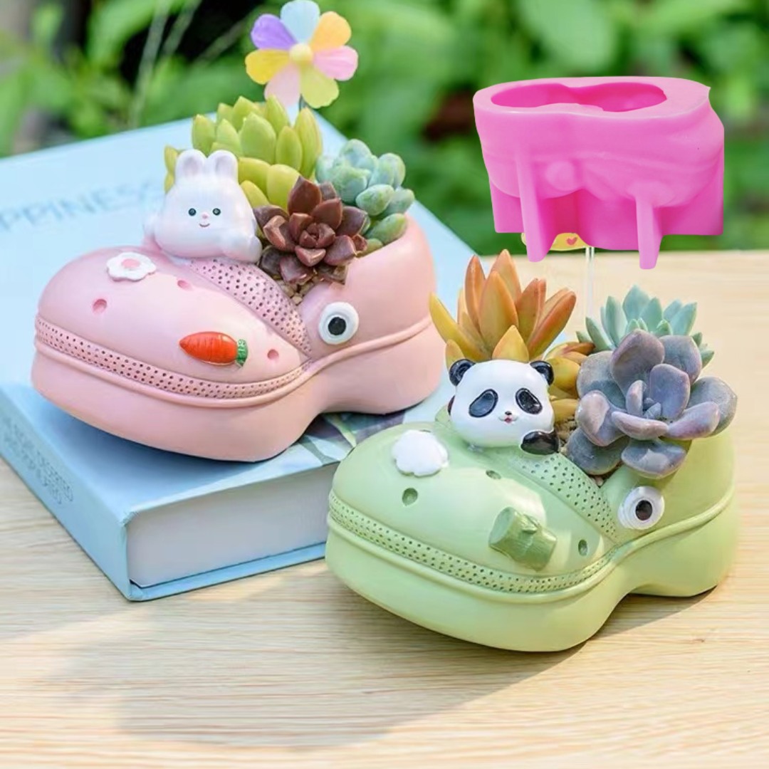 多肉植物、植木鉢、樹脂シリコンモールド、穴靴、サンダル、収納 - 3D Printing Pot のレビューと価格