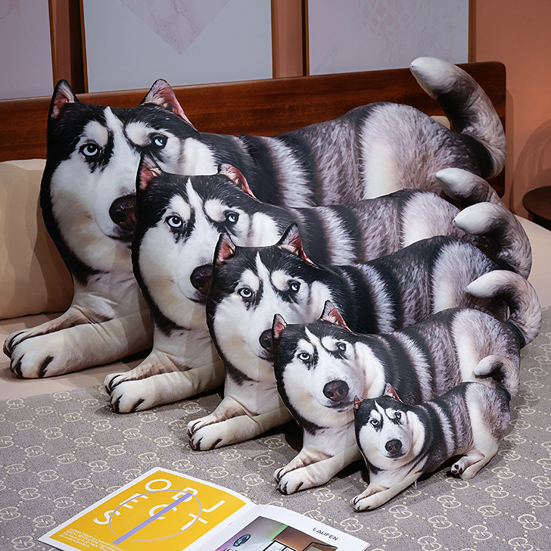 シミュレーションハスキー犬ぬいぐるみ枕3Dプリントハスキーク - 3D Printing With Pp のレビューと価格