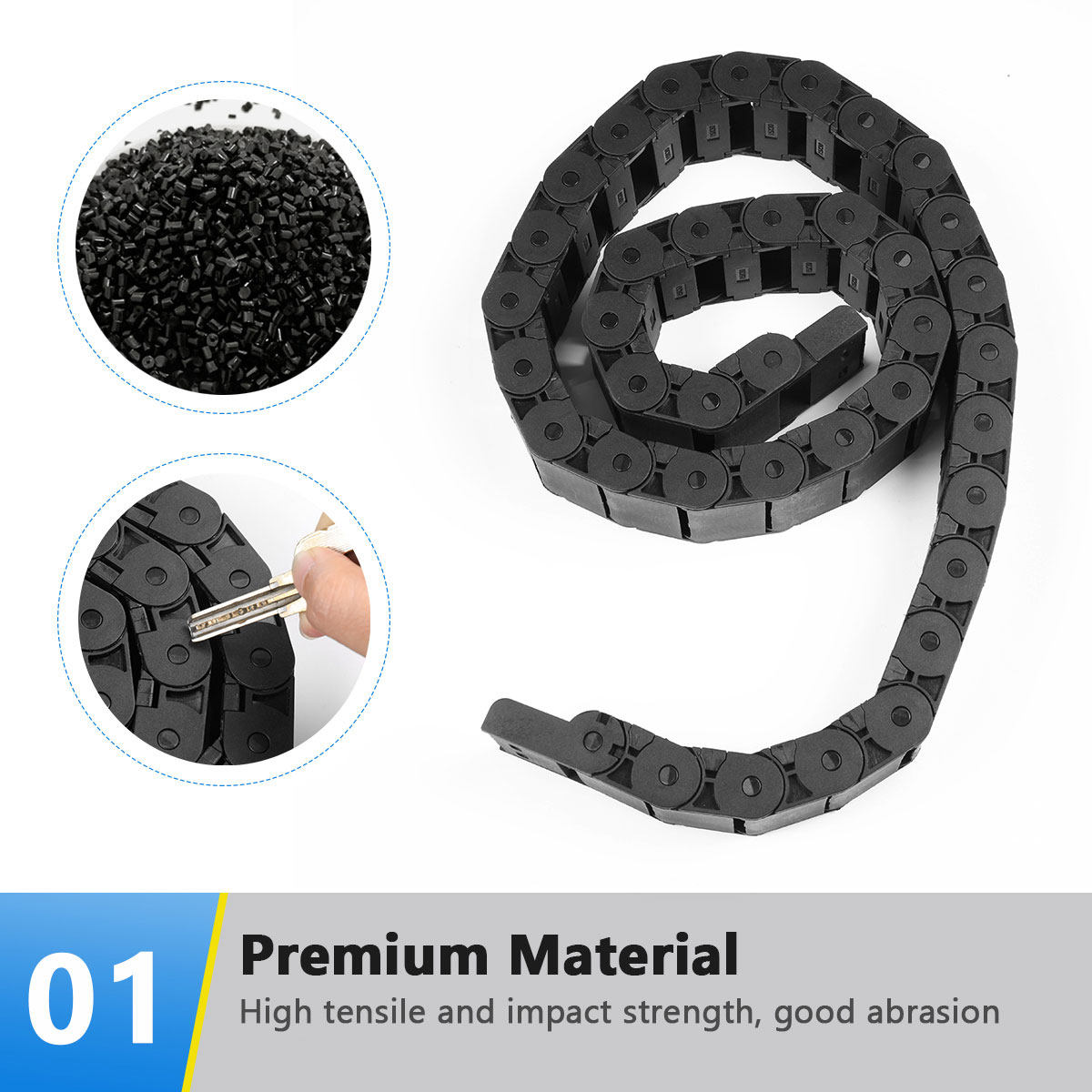 1 メートル黒色プラスチックケーブルキャリアチェーン CNC - 3D Printing Cnc のレビューと価格