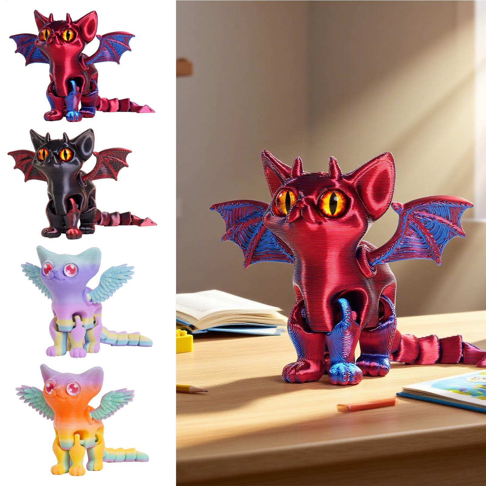 3Dプリント動物 3Dプリント猫フィギュア デスク用可動式多 - 3D Printing Desk のレビューと価格