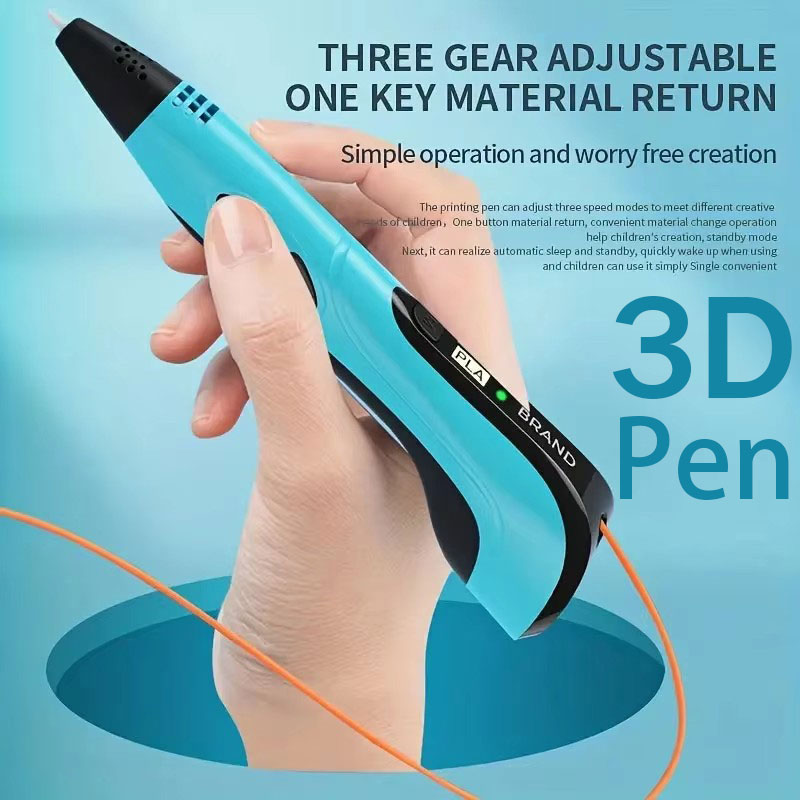 オリジナル 3D ペン子供用 3D 描画印刷ペン LCD ス - Carbon Fiber Filament のレビューと価格