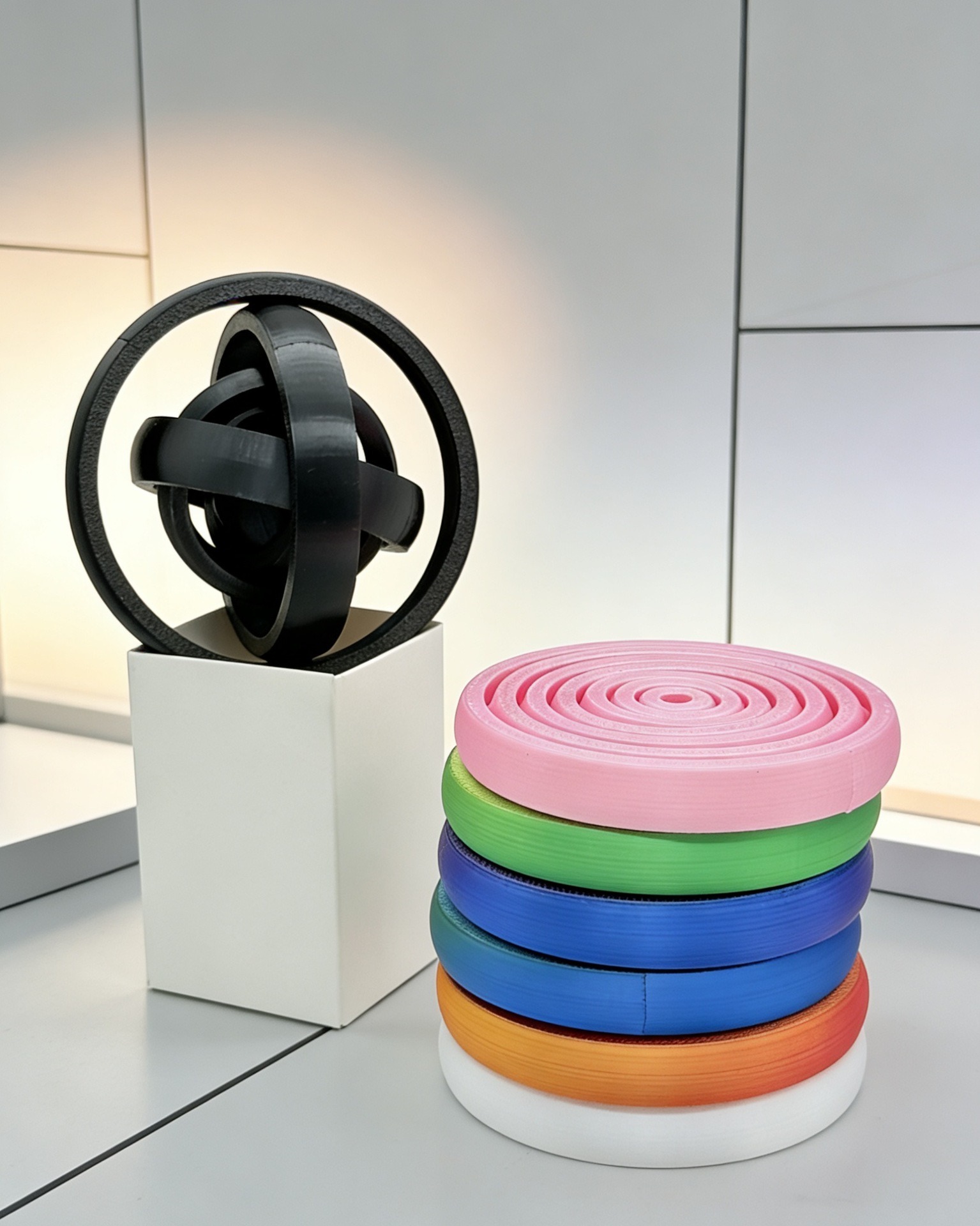 3Dプリント製の斬新なスピニングフィンガーリング、大人向けフ - 3D Printing Pla のレビューと価格