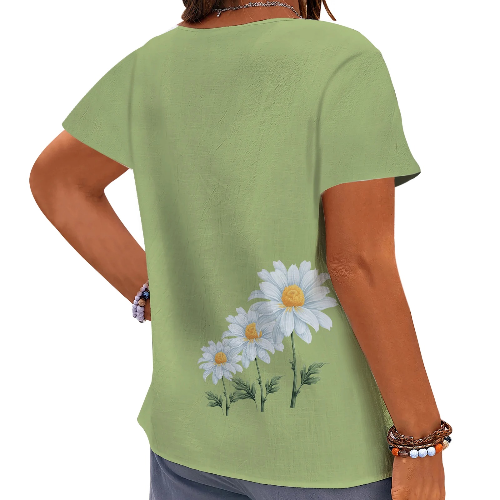 CLOOCL デイジー花柄女性 Tシャツ花アート描画 3D  - 3D Printing Drawing のレビューと価格