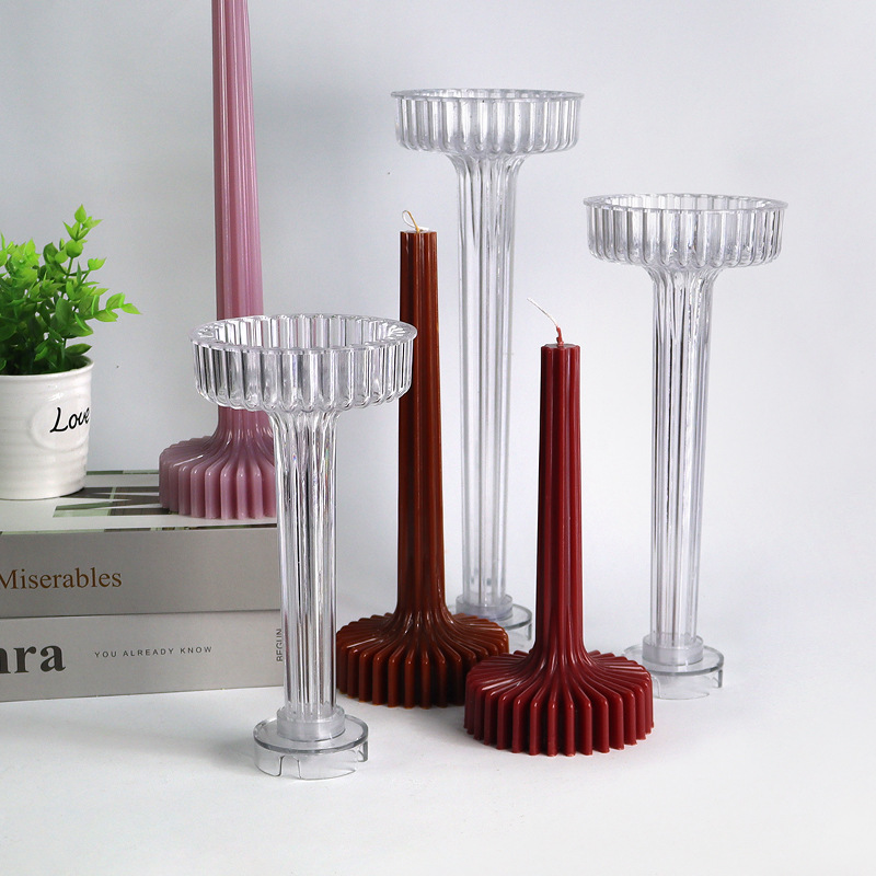 3D花瓶型キャンドルモールドDIYストライプ柱状香り付きキャ - 3D Printing Pot のレビューと価格
