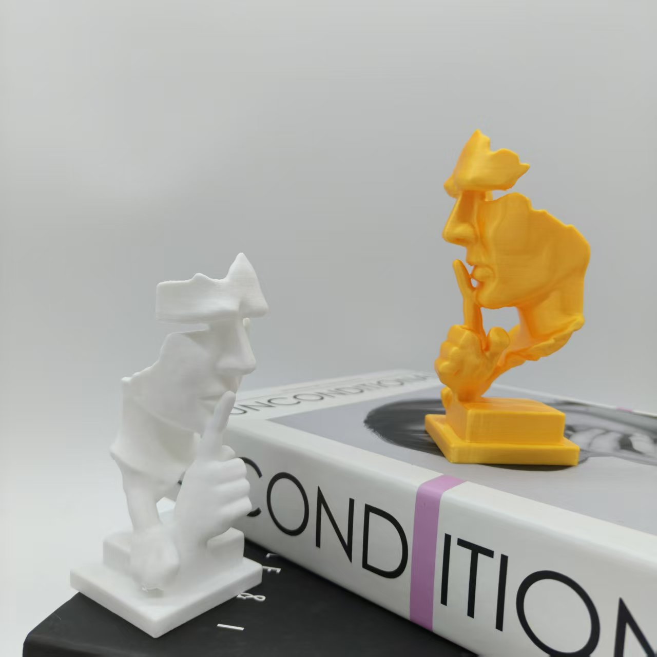 思想家像、沈黙は金なり抽象芸術像、3Dプリントされた耐久性の - 3D Printing Drawing のレビューと価格