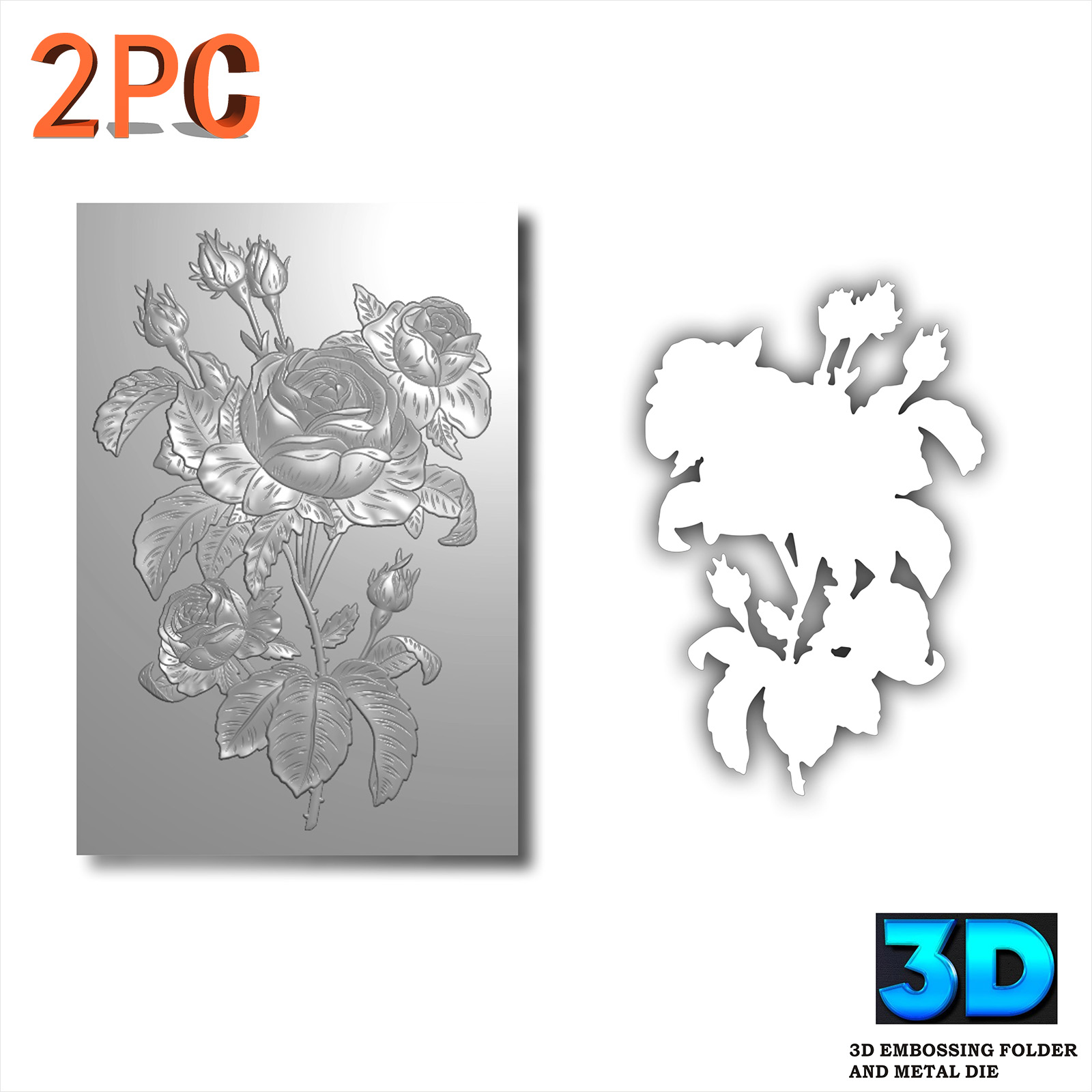 ローズアート背景花柄3Dレリーフフォルダーとカッティングモー - 3D Printing With Pp のレビューと価格