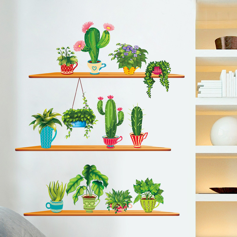サボテンの植木鉢セット,緑の庭の植物,3dウォールステッカー - 3D Printing Pot のレビューと価格