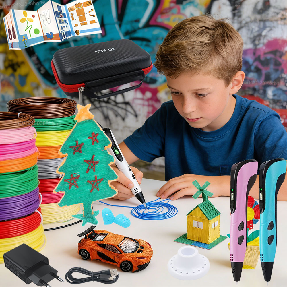 子供用3Dプリントペン LEDスクリーン付き カラフルなPL - Carbon Fiber Filament のレビューと価格