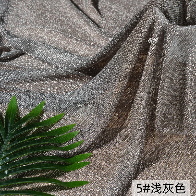 ライトグレーメタリック糸生地 4方向ストレッチ ソフトニット - 3D Printing On Fabric のレビューと価格