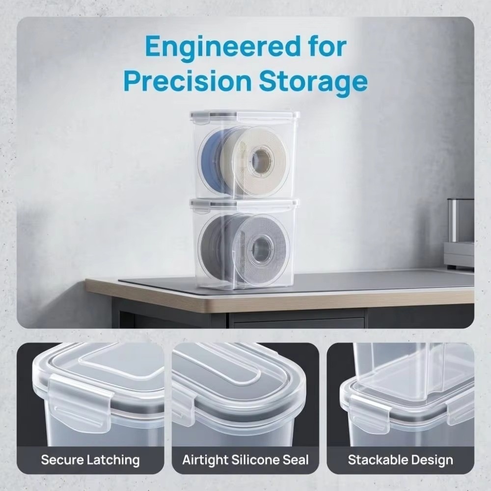 透明フィラメントコンテナ防塵気密3D印刷コンテナ防湿フィラメ - 3D Printing With Pp のレビューと価格