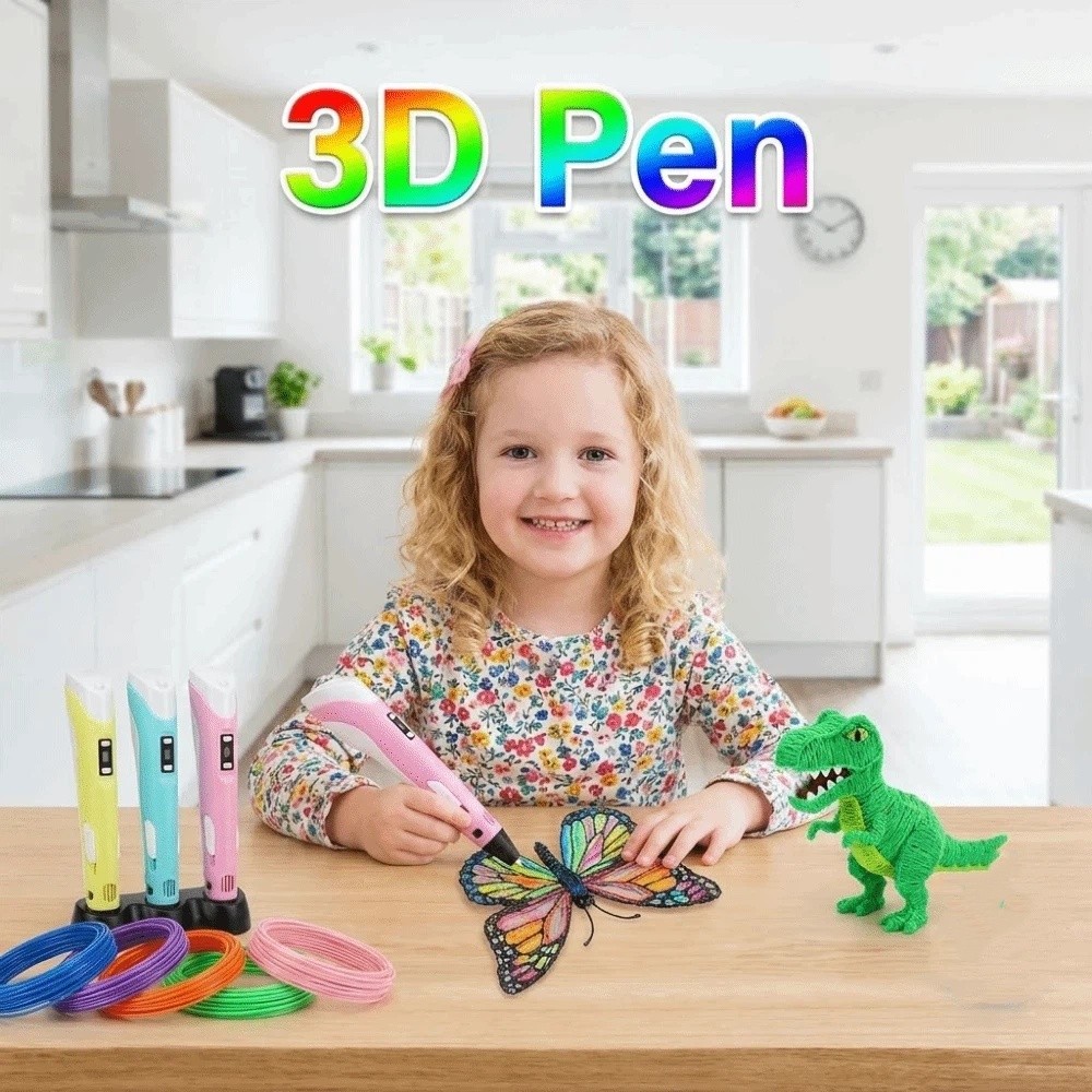 USB 3D 印刷ペン調整可能な速度 LED ディスプレイ  - 3D Printing Pla のレビューと価格