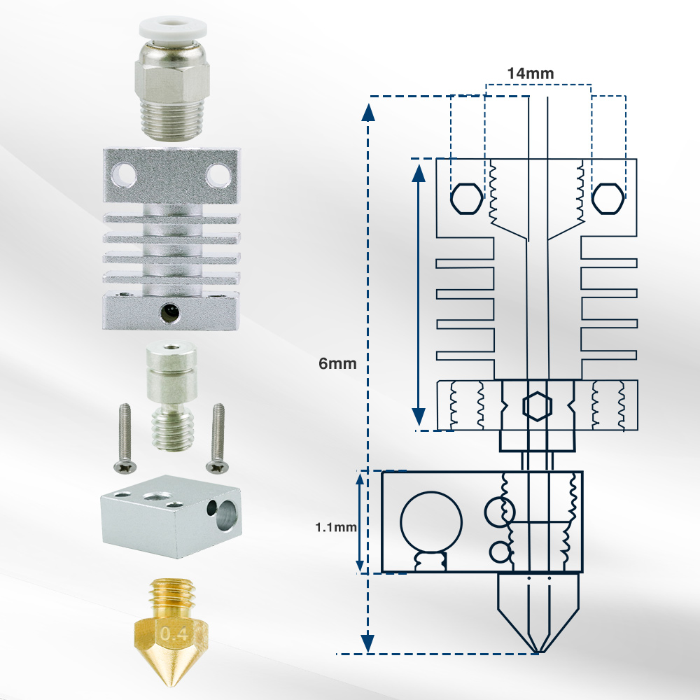 Creality エンダー 3 CR-10 CR-10S ア - 3D Printer Nozzle Brass のレビューと価格