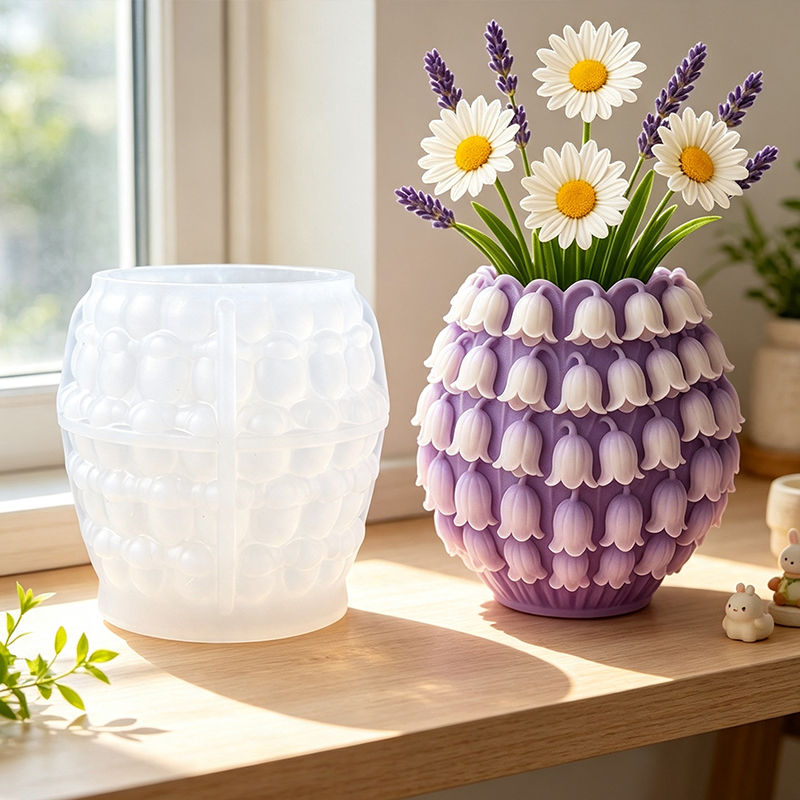 3Dスズランの花瓶シリコンモールドDIYペンホルダー植木鉢収 - 3D Printing Pot のレビューと価格
