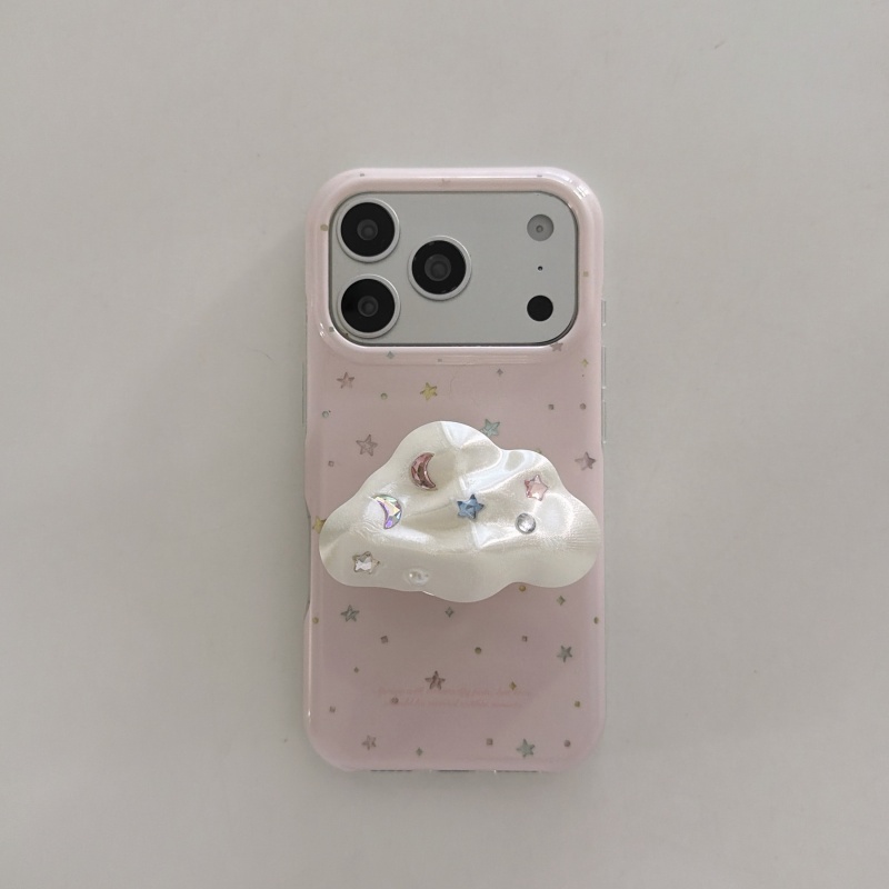 キュートなピンクの星柄スマホケース、3Dクラウドラインストー - 3D Printing Housing のレビューと価格