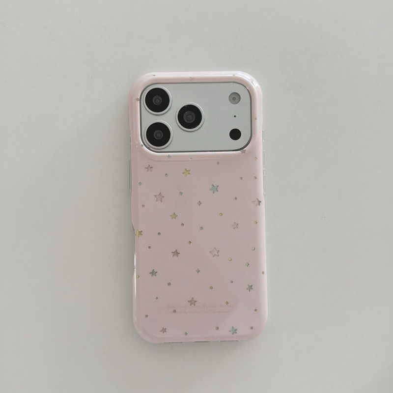 キュートなピンクの星柄スマホケース、3Dクラウドラインストー - 3D Printing Housing のレビューと価格