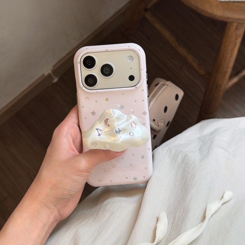 キュートなピンクの星柄スマホケース、3Dクラウドラインストー - 3D Printing Housing のレビューと価格