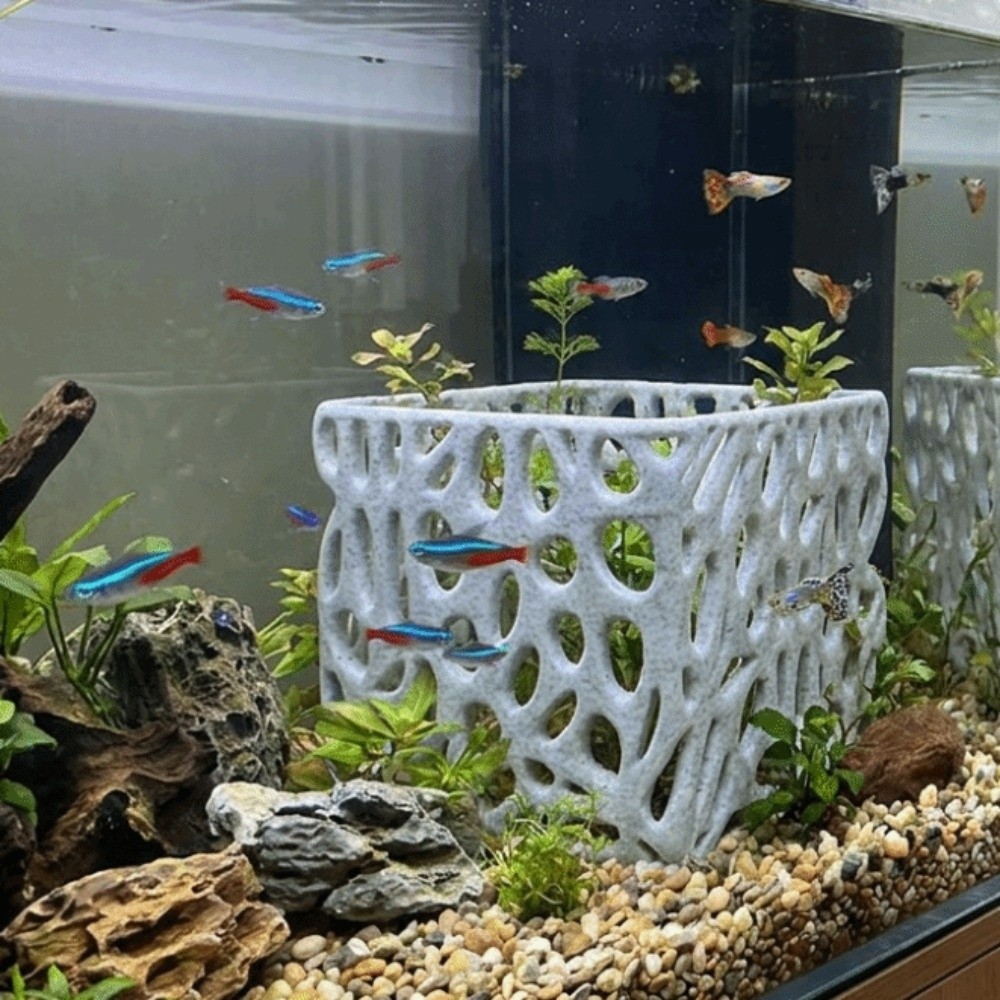 3Dプリント水槽プランターポット中空多孔質構造魚隠れ家繁殖洞 - 3D Printing Pot のレビューと価格