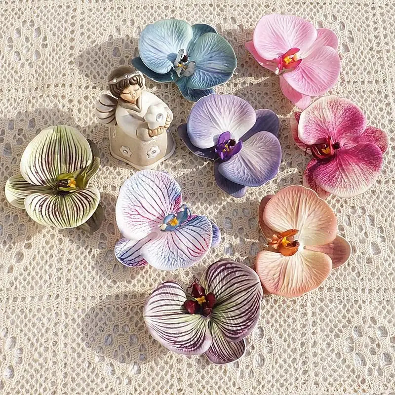 3Dプリントされた蝶蘭のヘッドピース、人工綿とシリコンの花、 - Enclosure 3D Printing のレビューと価格