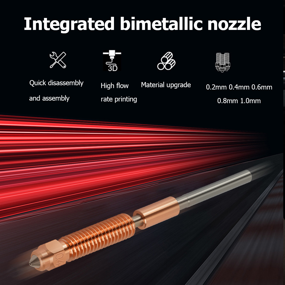 K1Cノズル,チタン銅ノズル,高速交換,高流量,オールインワ - 3D Printer Nozzle Brass のレビューと価格