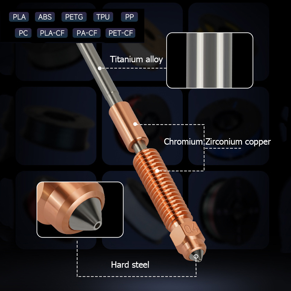 K1Cノズル,チタン銅ノズル,高速交換,高流量,オールインワ - 3D Printer Nozzle Brass のレビューと価格