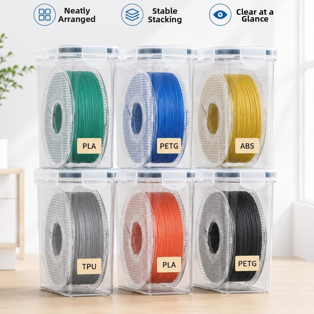 透明フィラメント容器 密閉防湿 3Dプリンティング容器 防塵 - 3D Printing With Pp のレビューと価格